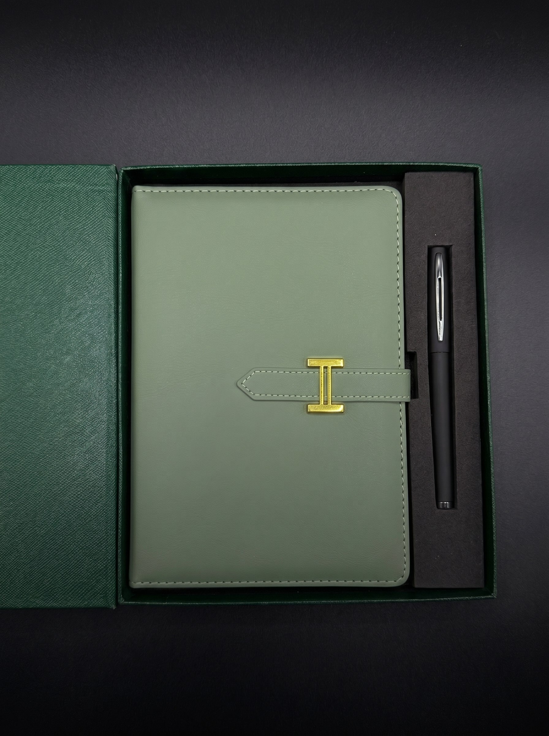 Блокнот Hermes зелёный